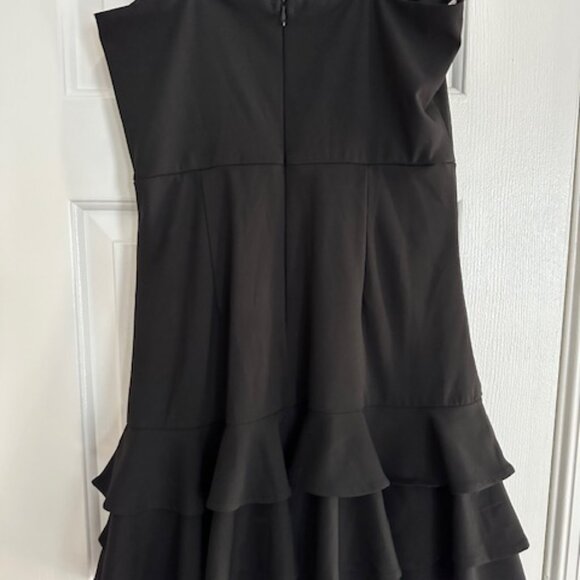 Lulus The Best Night Black Sleeveless Tiered Ruffled Mini Dress size XS - Picture 4 of 8